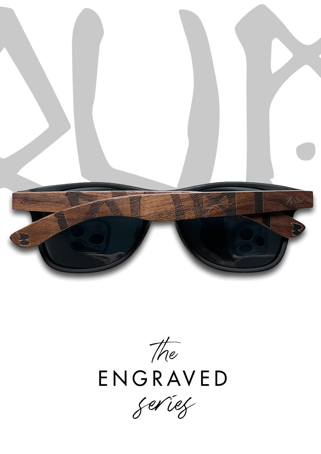 Eyewood | Engraved wooden sunglasses - Viking Runes - Suomi